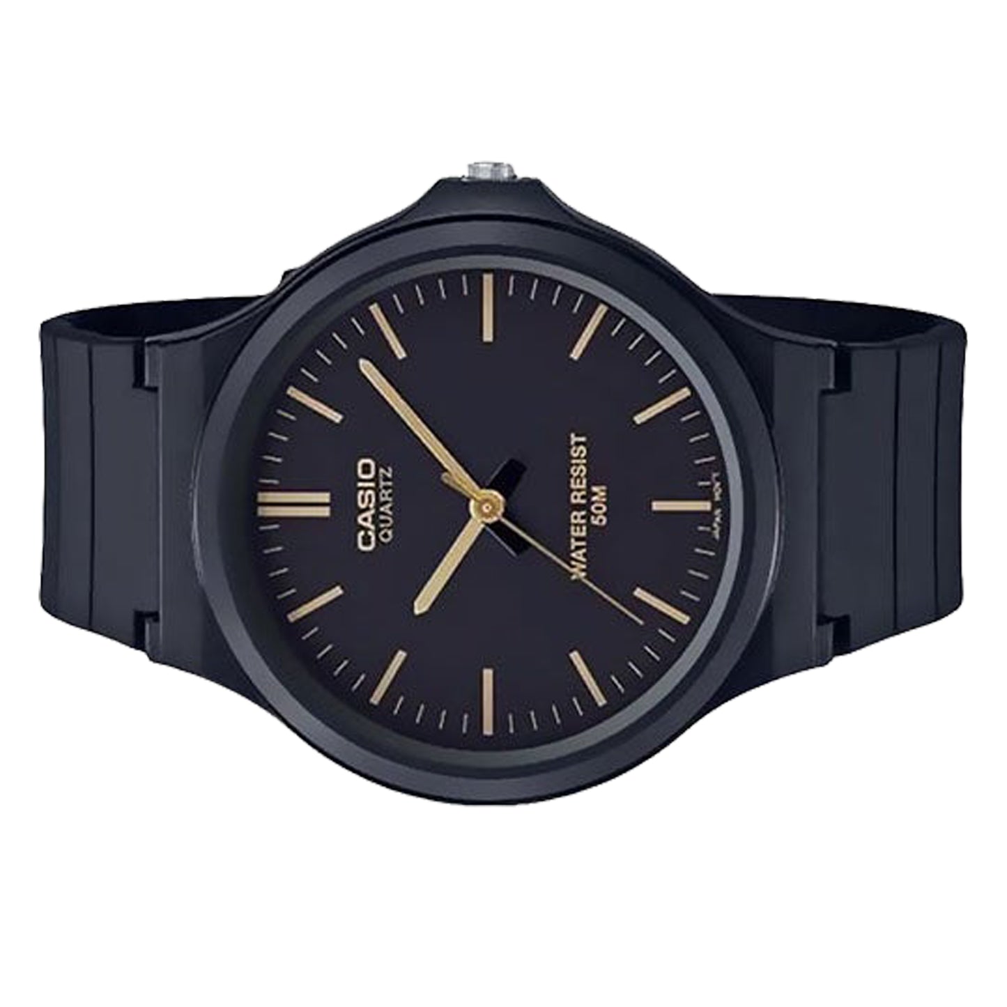CASIO Men's Water Resistant Analog Watch MW-240-1E2VDF - 44 mm - Black