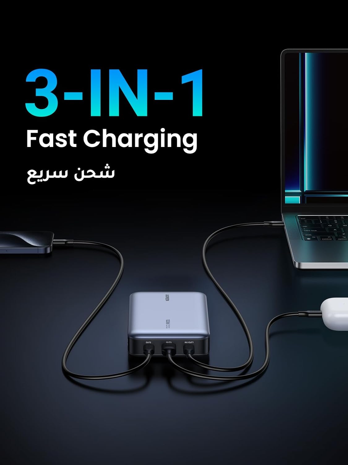 UGREEN 20000 mAh 20000mAh 100W Power Bank Fast Charging Portable Charger Laptop Charger Portable