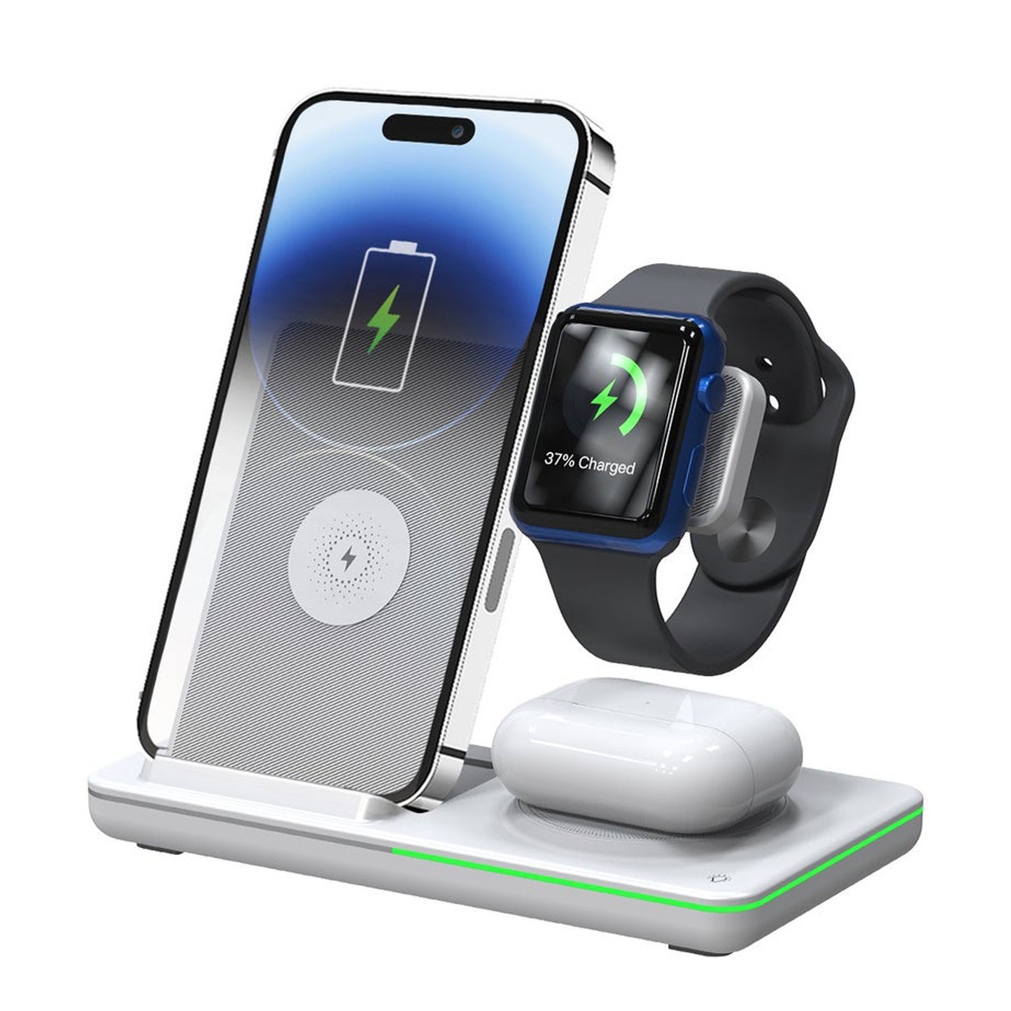 AMROAH 3-in-1 Wireless Charger Stand – Fast Charge
