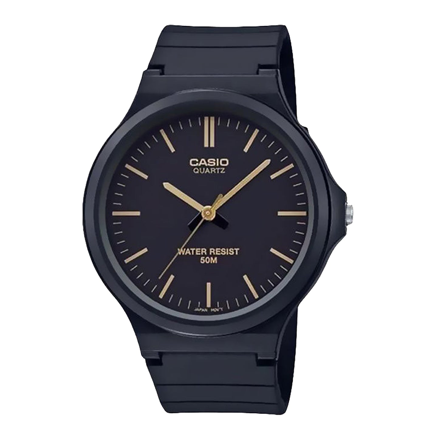 CASIO Men's Water Resistant Analog Watch MW-240-1E2VDF - 44 mm - Black