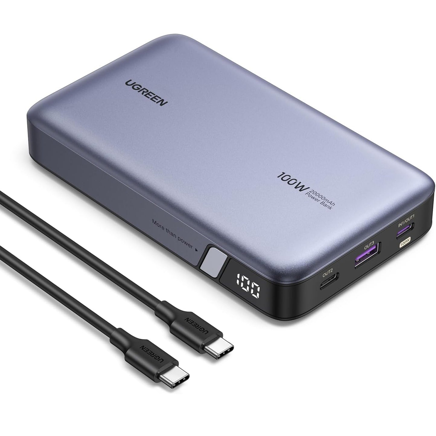 UGREEN 20000 mAh 20000mAh 100W Power Bank Fast Charging Portable Charger Laptop Charger Portable