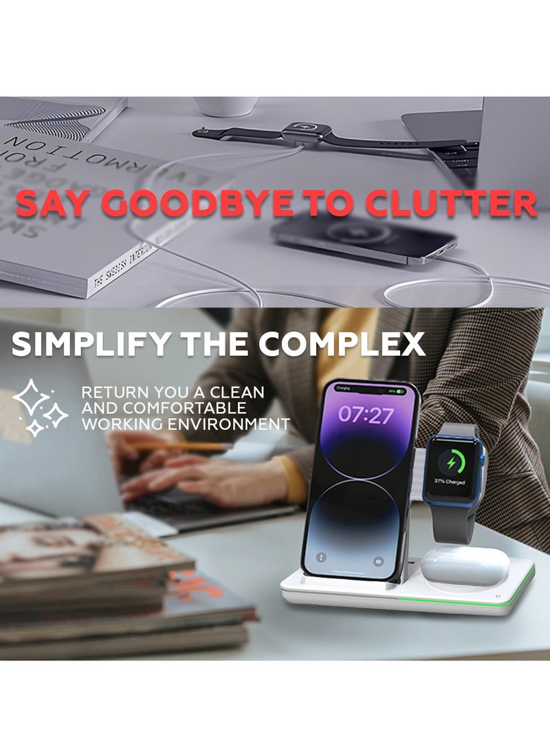 AMROAH 3-in-1 Wireless Charger Stand – Fast Charge