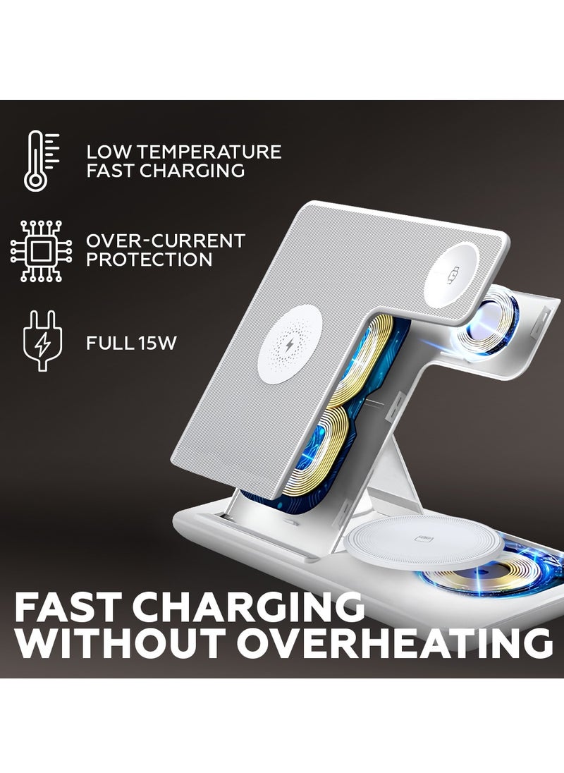AMROAH 3-in-1 Wireless Charger Stand – Fast Charge