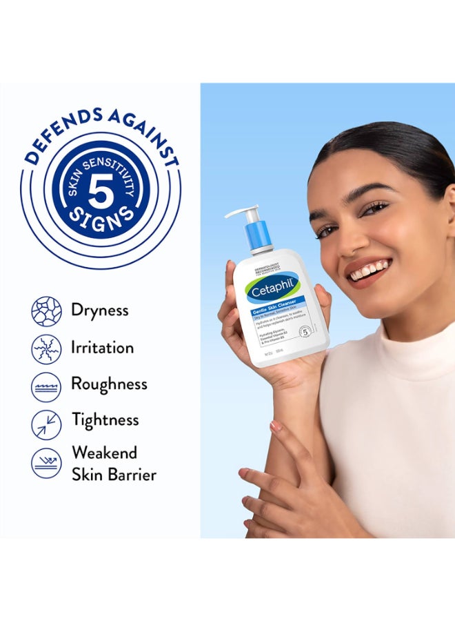 Cetaphil Gentle Skin Cleanser, Face And Body Wash For Men And Women, Dry To Normal And Sensitive Skin, Unscented 500ml