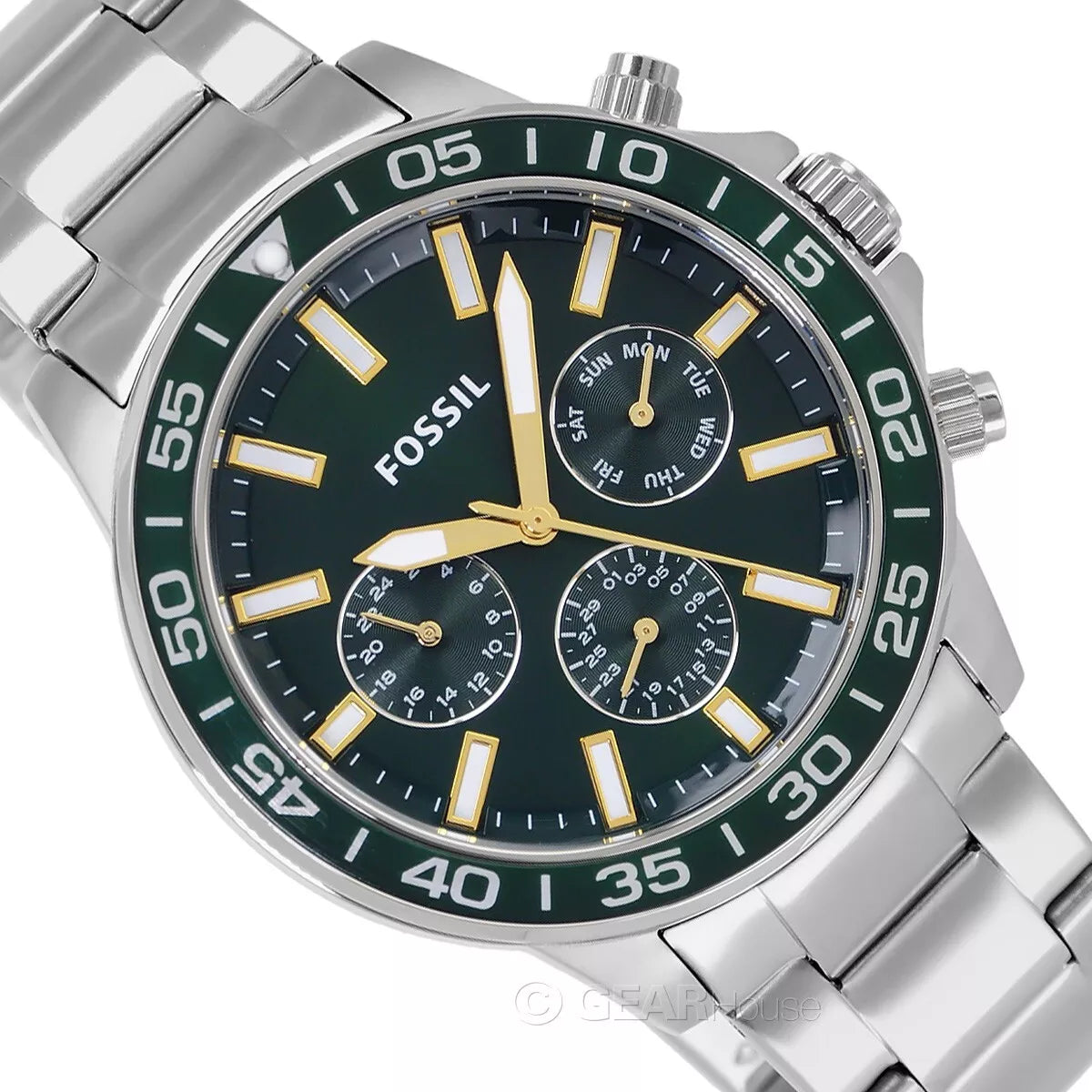 Men's Stainless Steel Chronograph Wrist Watch BQ2492 - 45 mm - Green (Copy) (Copy)