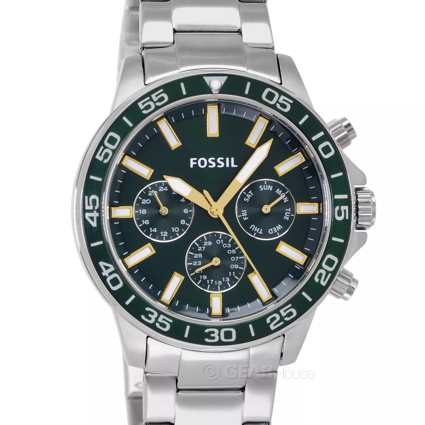 Men's Stainless Steel Chronograph Wrist Watch BQ2492 - 45 mm - Green (Copy) (Copy)