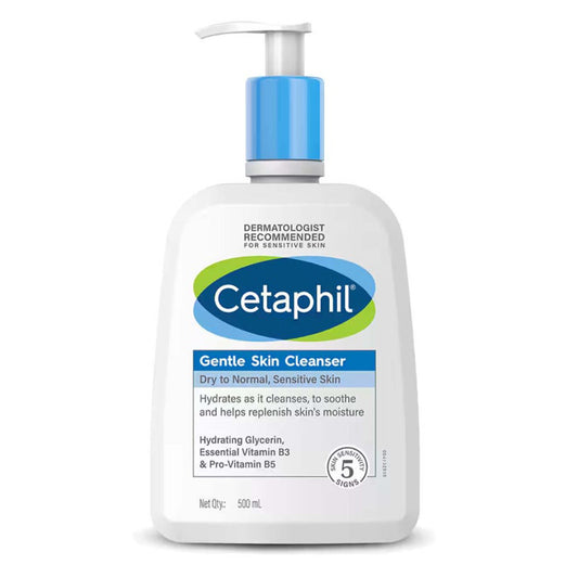 Cetaphil Gentle Skin Cleanser, Face And Body Wash For Men And Women, Dry To Normal And Sensitive Skin, Unscented 500ml