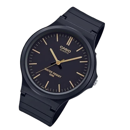 CASIO  Men's Water Resistant Analog Watch MW-240-1E2VDF - 44 mm - Black