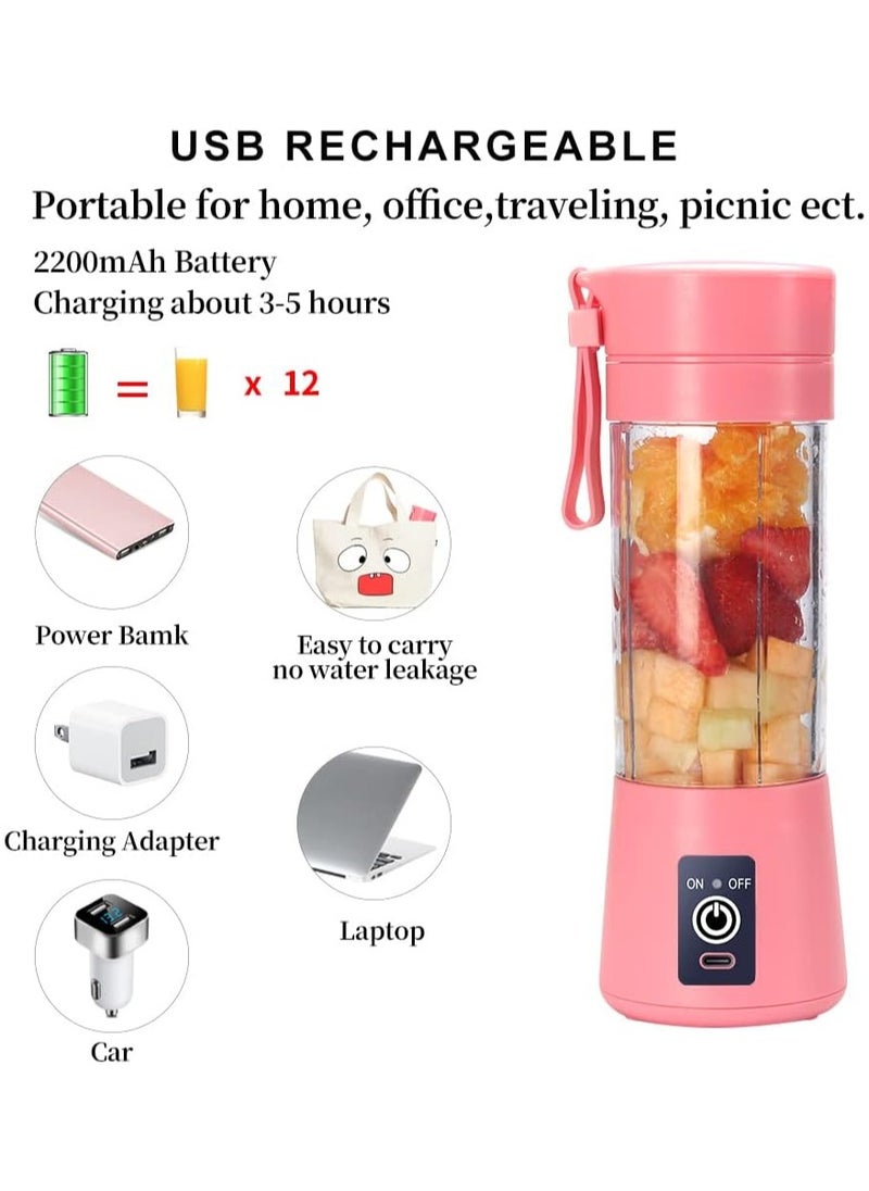 Premium Quality Portable 6 Blade Blender Cup,Electric USB Juicer Blender,Mini Blender Portable Blender For Shakes