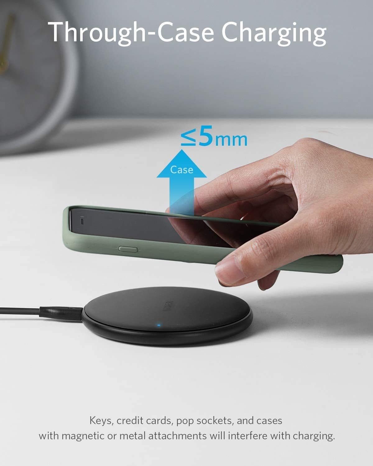 Anker Qi-Certified 10W Wireless Charger for Samsung & iPhone