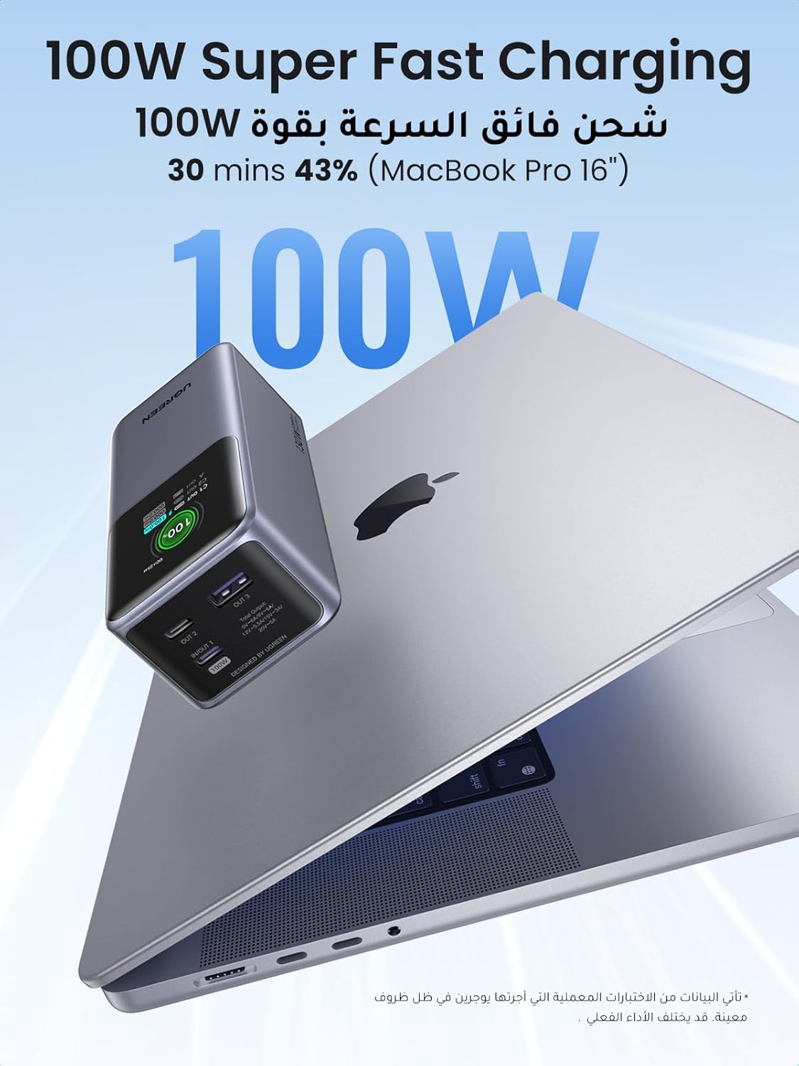 UGREEN 20000mAh Portable Power Bank 130W with Smart Screen