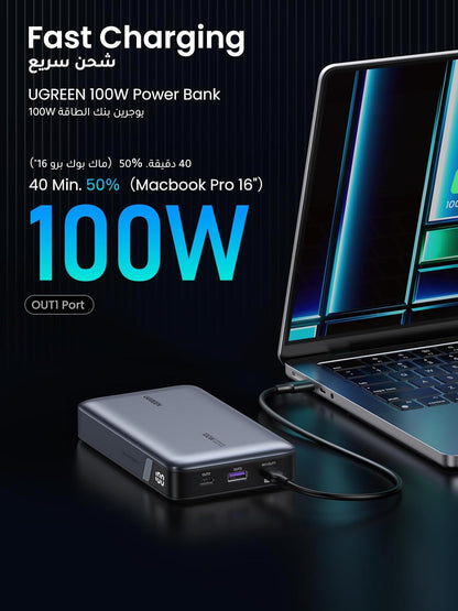 UGREEN 20000 mAh 20000mAh 100W Power Bank Fast Charging Portable Charger Laptop Charger Portable