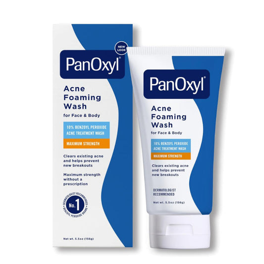 PanOxyl Acne Foaming Wash, Peroxide 10% Maximum Strength 5.5 Oz Packaging May Vary....