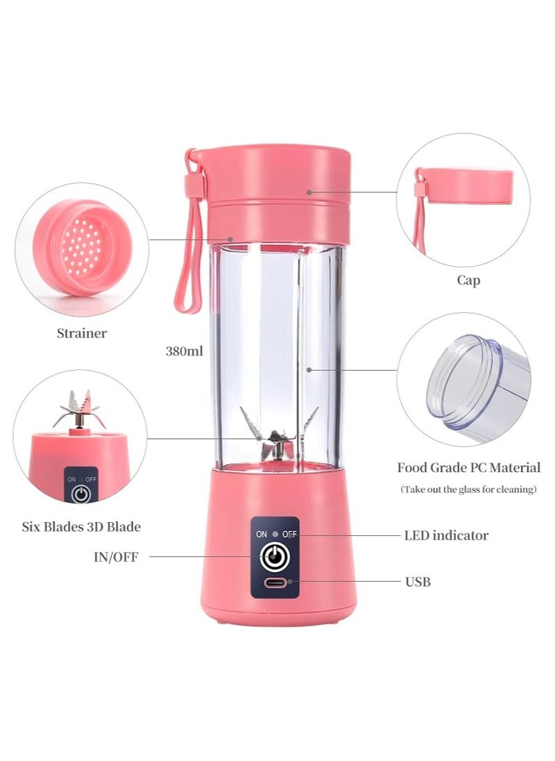 Premium Quality Portable 6 Blade Blender Cup,Electric USB Juicer Blender,Mini Blender Portable Blender For Shakes