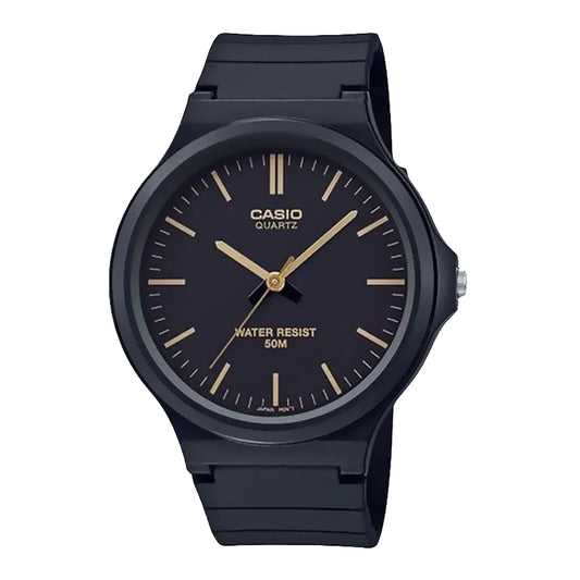 CASIO  Men's Water Resistant Analog Watch MW-240-1E2VDF - 44 mm - Black