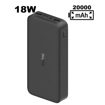 Xiaomi 20000mAh High-Speed Charging Technology Powerbank 18 watt Black