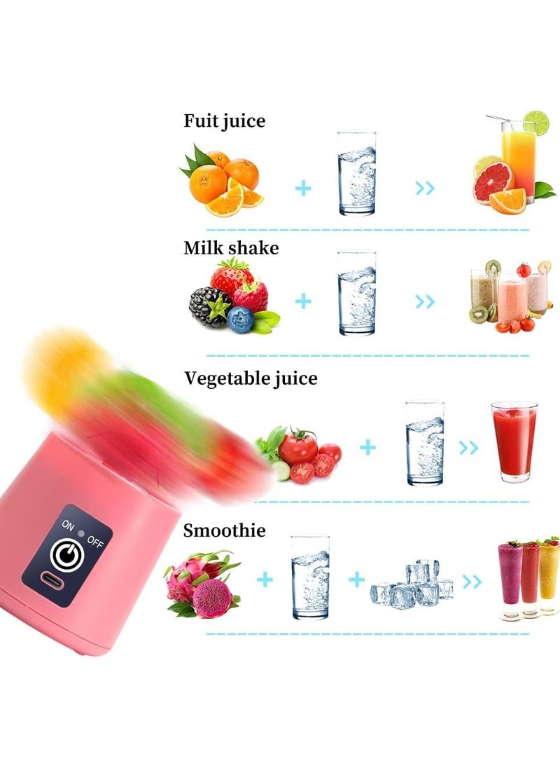 Premium Quality Portable 6 Blade Blender Cup,Electric USB Juicer Blender,Mini Blender Portable Blender For Shakes